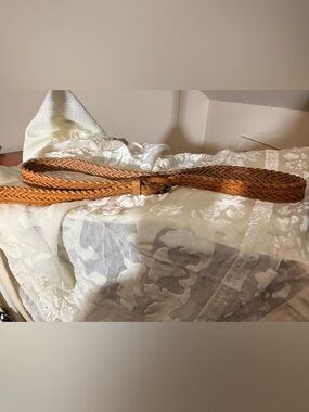 Braided Tan Argentina Cowhide Leather Belt size 38